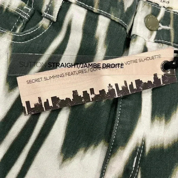 [10]Jones New York Green  Tie Dye Sutton Straight Leg Jeans - Picture 3 of 7
